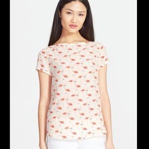 Kate Spade Pink Flamingo Boat Neck